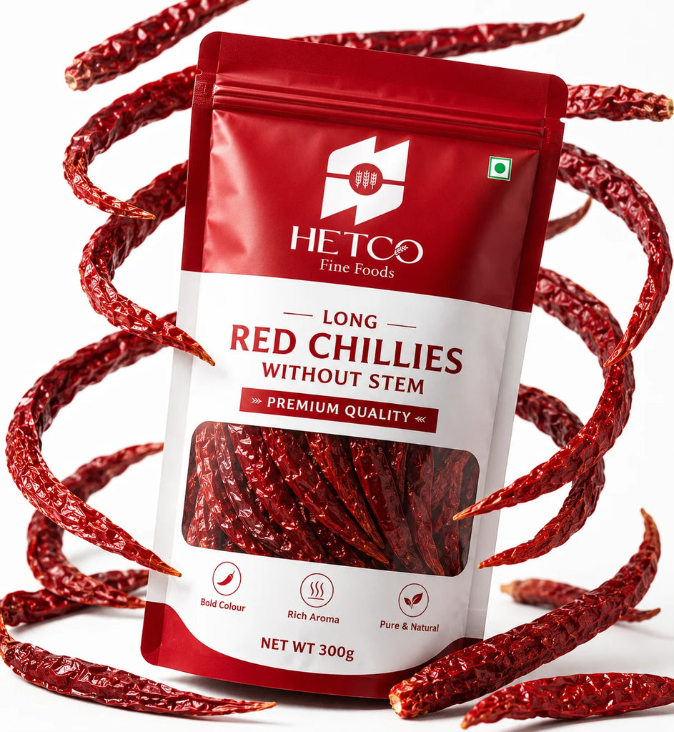 Long Red Chillies Without Stem